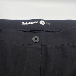 Betabrand Straight Leg Classic Yoga Dress Pant  Black 2XL x 27.5  Ponte Knit